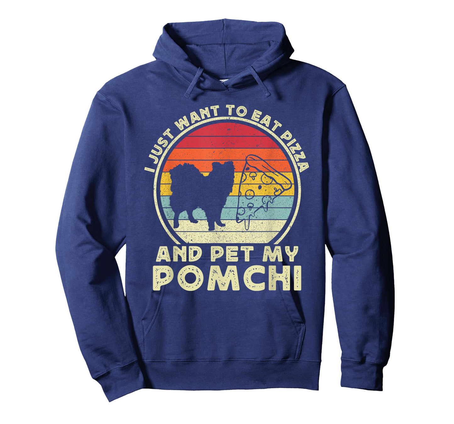 Pizza And Pomchi For Men Women Pom-Chi Dog Mom Dad Funny T-Shirt