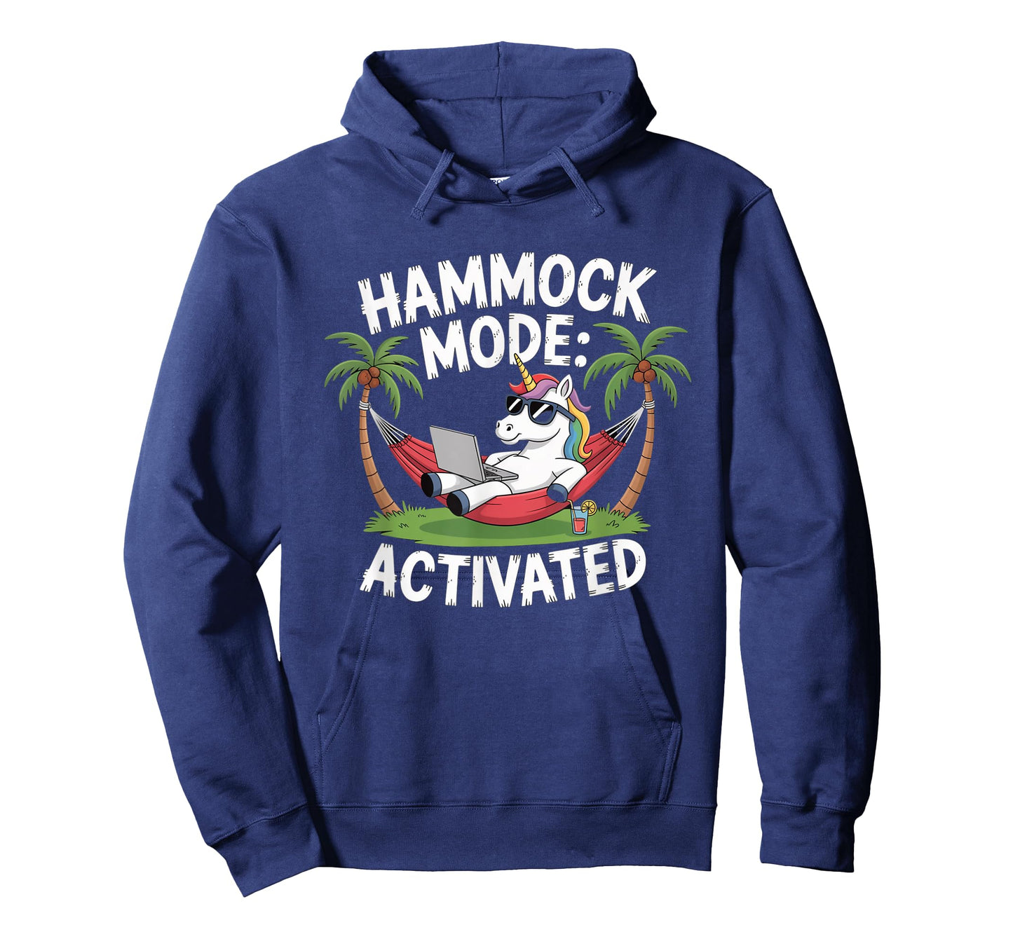 Hammock Mode Activated Unicorn Funny Remote Work Vacation T-Shirt