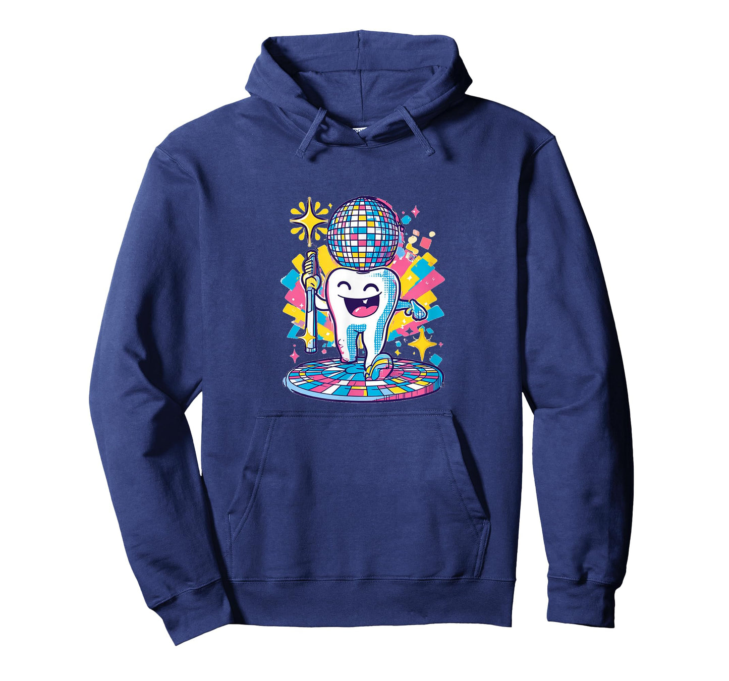Funny Retro Disco Tooth with Toothbrush Costume T-Shirt