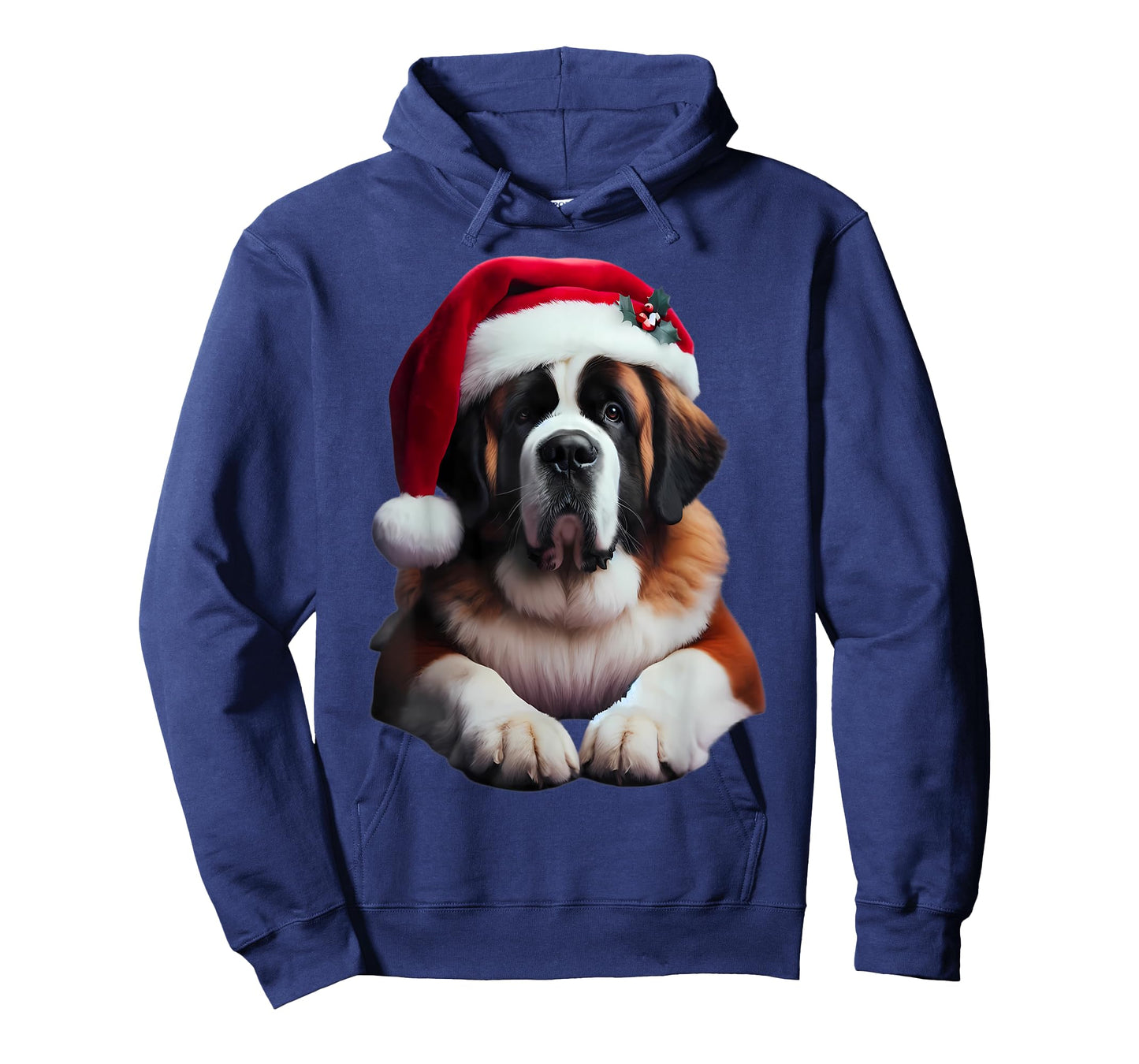 Saint Bernard With Santa Hat Christmas Xmas Dog Owner Mom T-Shirt