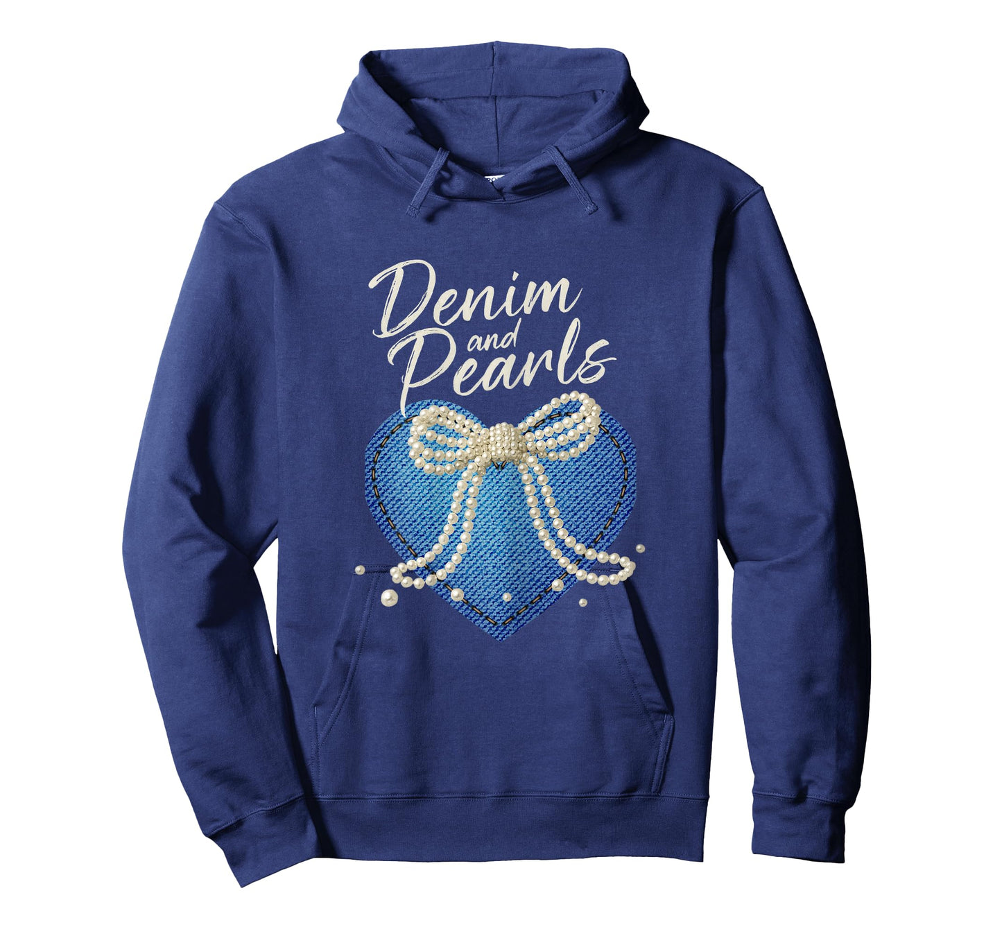 Denim and Pearls Heart Country Western Fashion for Women's T-Shirt