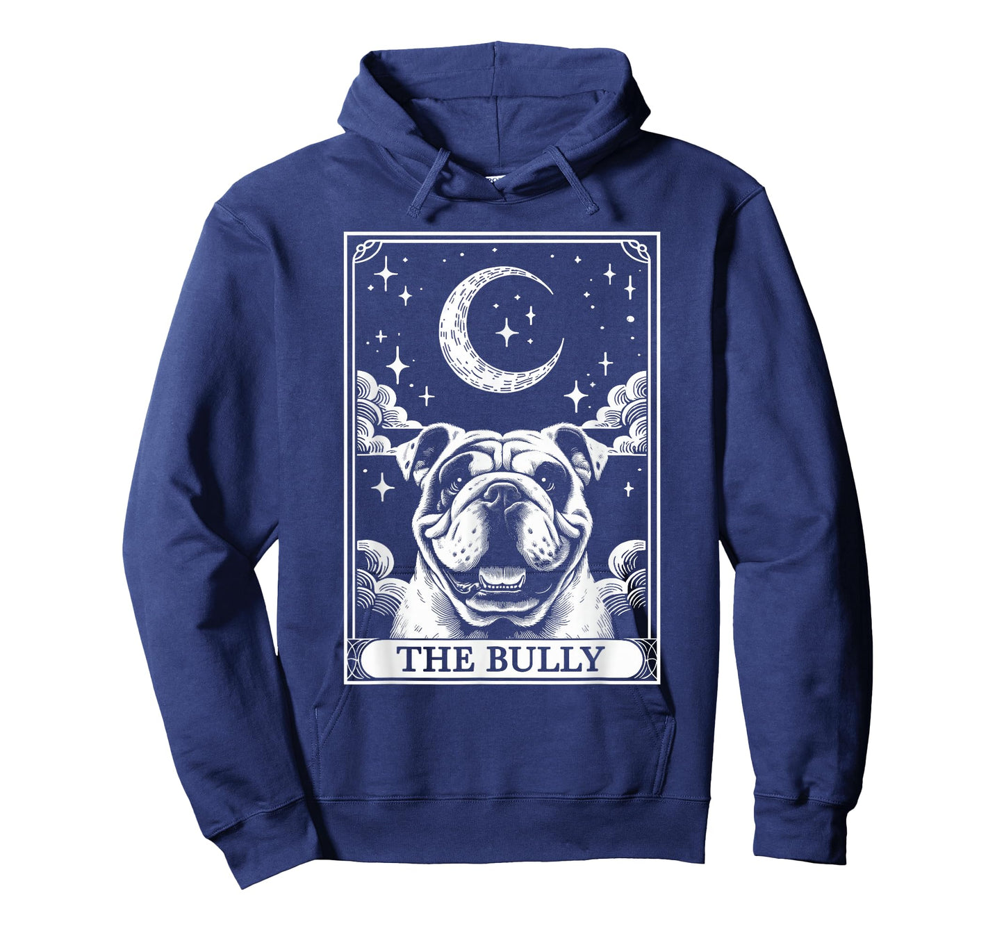 Tarot Card Vintage Crescent Moon Bulldog Bully Dog Mom T-Shirt