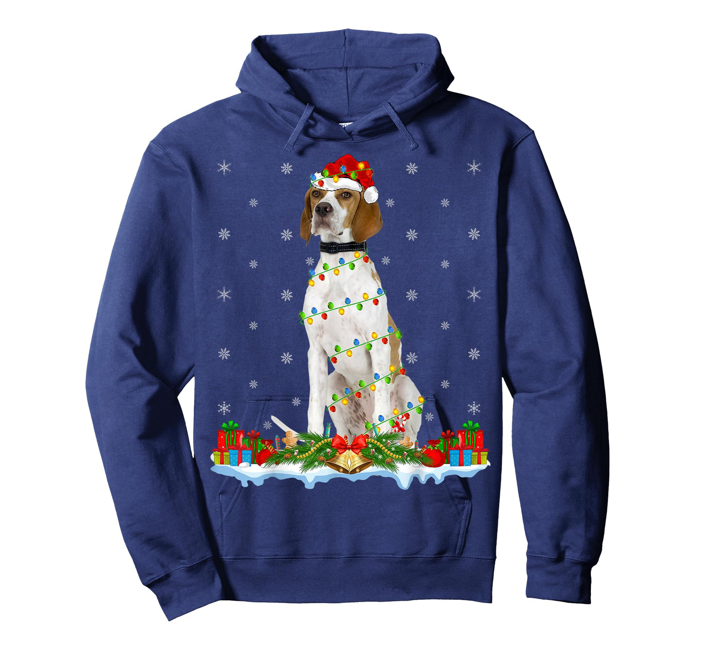 English Pointer Dog Xmas Lighting English Pointer Christmas T-Shirt for Men Women Kids