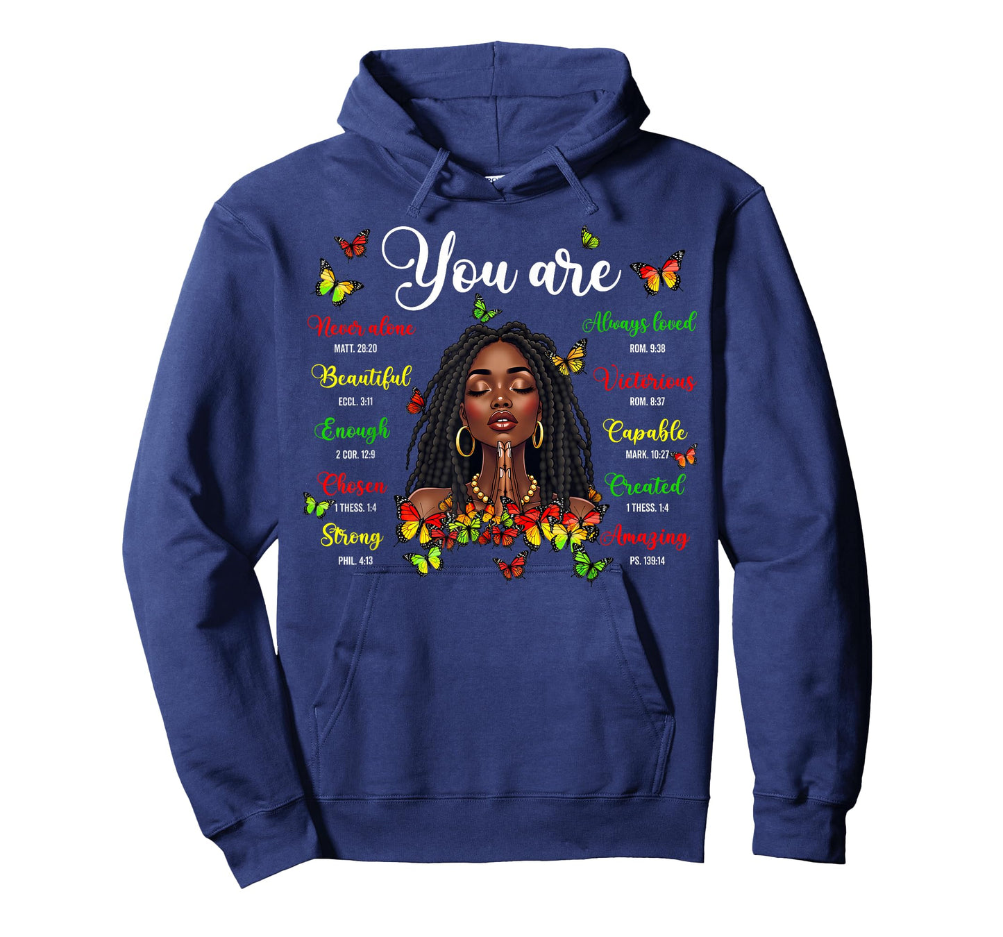 Black History Loc'd Afro Girl You Are Bible Verse Christian T-Shirt