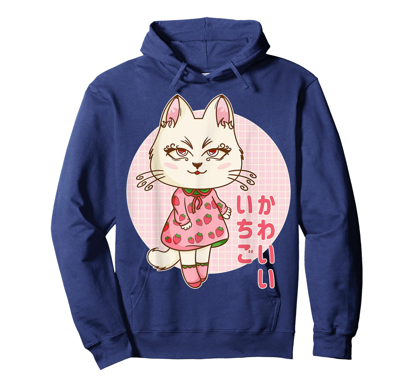 Retro 90s Japanese Kawaii Strawberry Pink Pastel Chibi Cat Men Women Kids T-Shirt