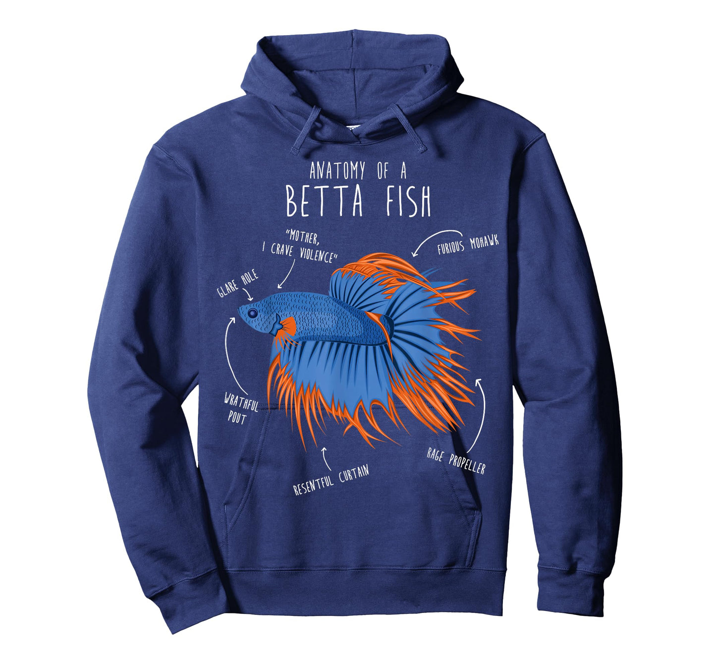 Betta Fish Siamese Fighting Fish Anatomy, Funny Aquarium Pet T-Shirt