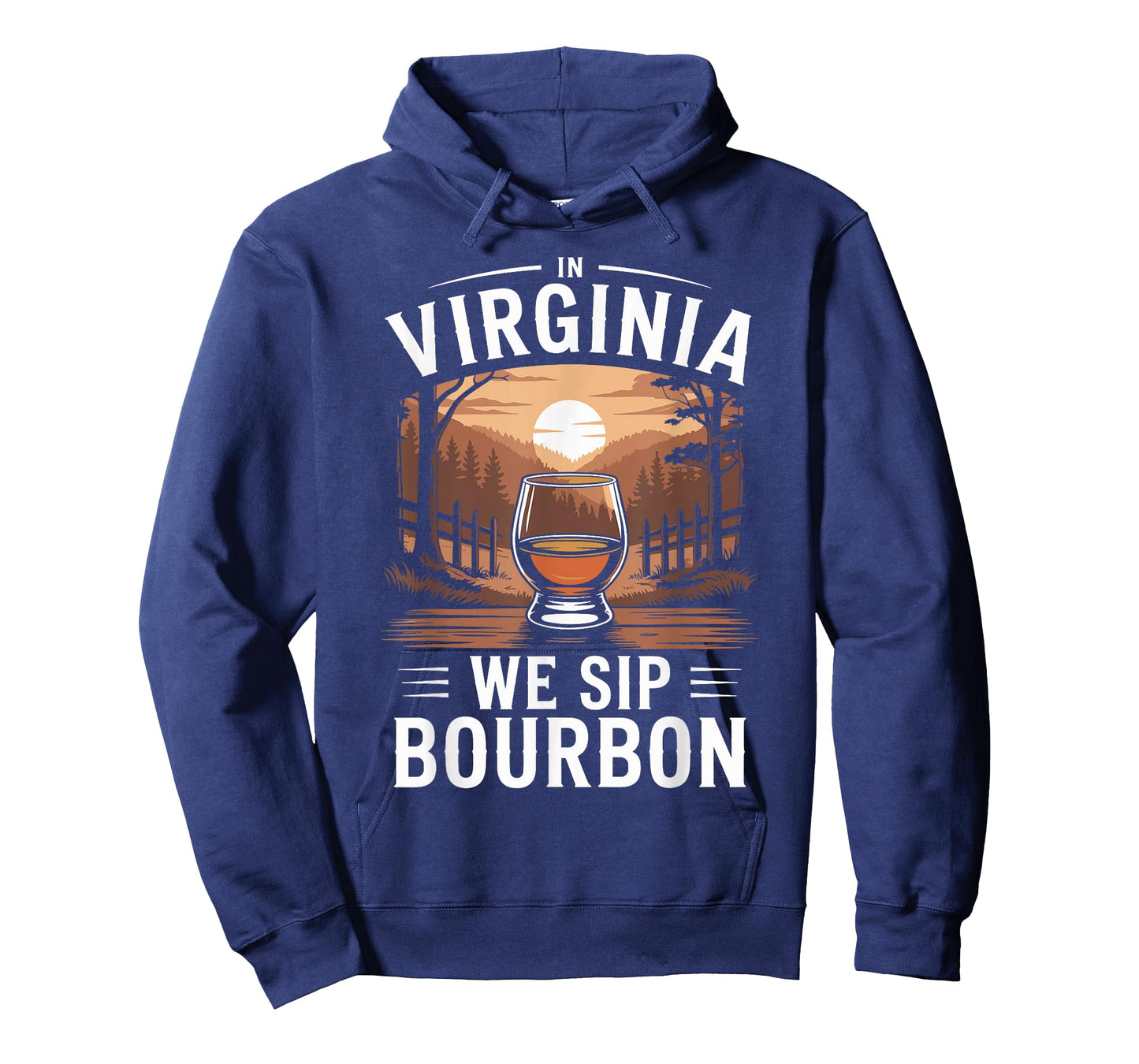 in Virginia We Sip Bourbon Sunset Vintage Whiskey T-Shirt
