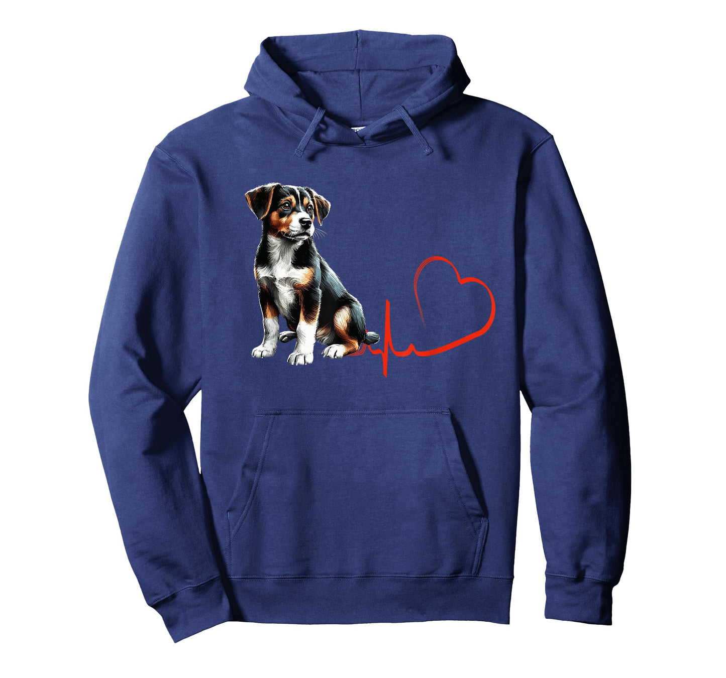 Mountain Feist Dog Heartbeat EKG Funny Dogs Owner & Lover T-Shirt