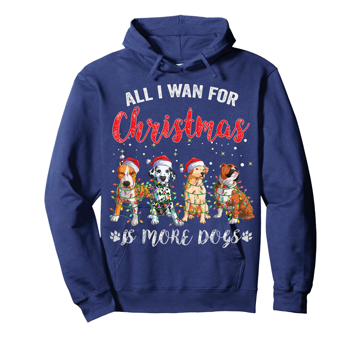 All I Want For Christmas Is More Dogs Xmas Christmas Lights T-Shirt