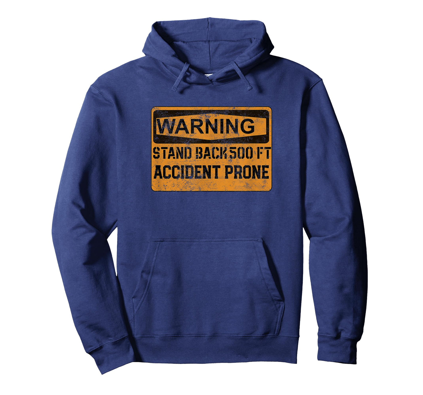 Warning Accident Prone Stand Back 500 Ft Distressed Shirt T-Shirt