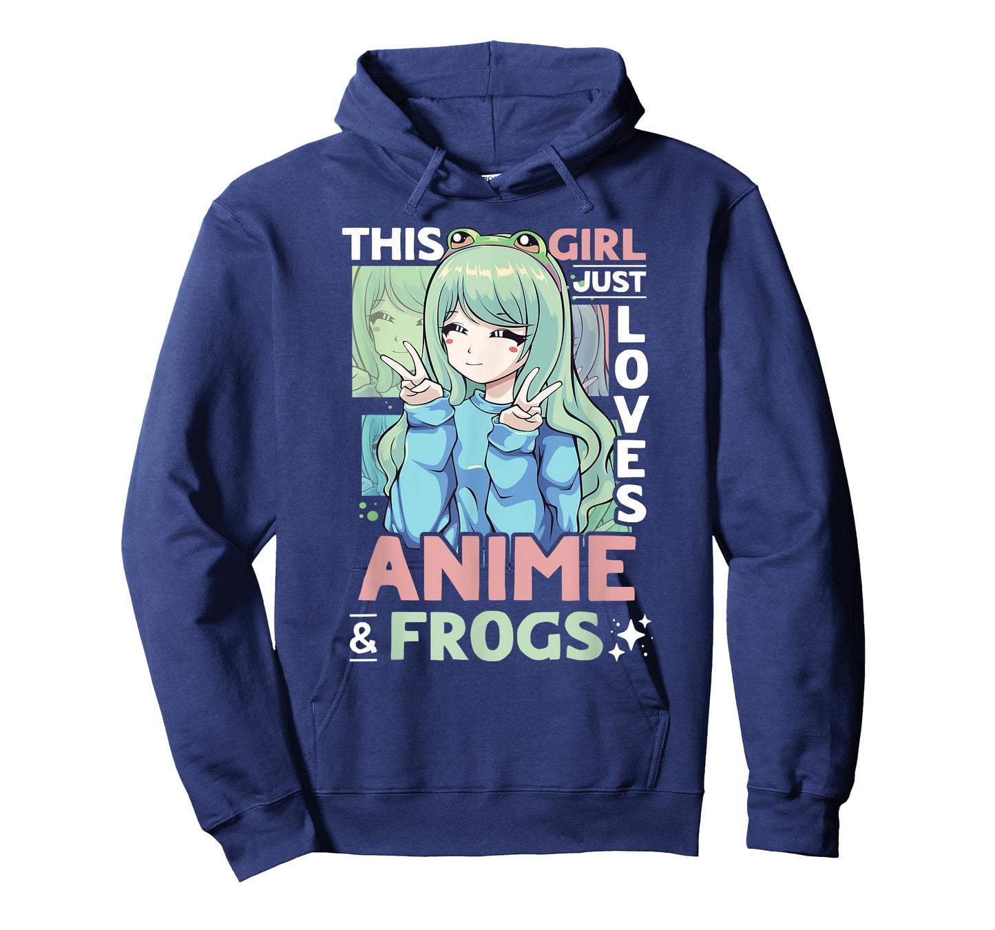 Anime and Frog This Girl Just Loves Anime and Frogs Girls T-Shirt