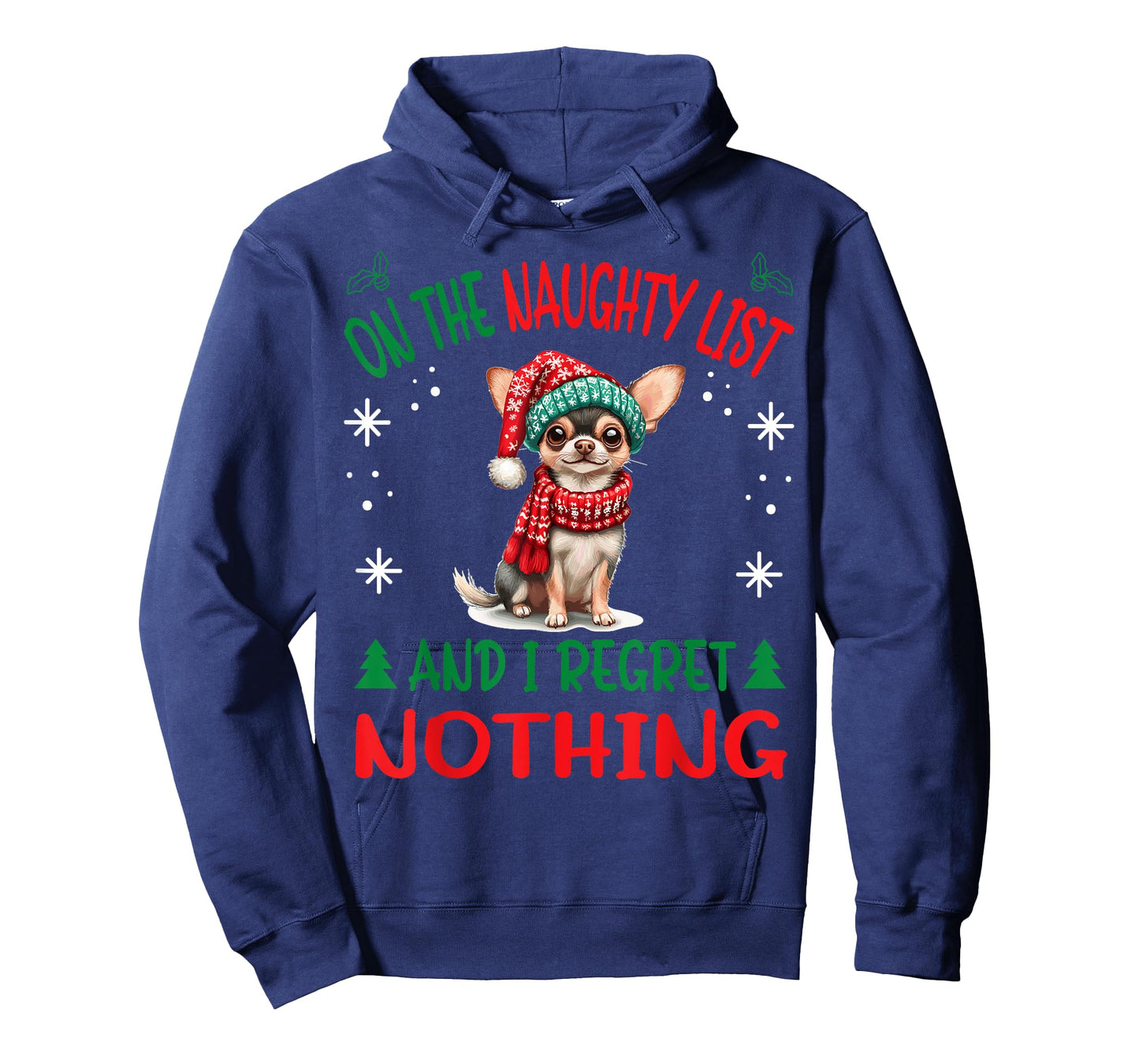 Cute Chihuahua Chiwawa dog Dog Christmas On The Naughty List T-Shirt