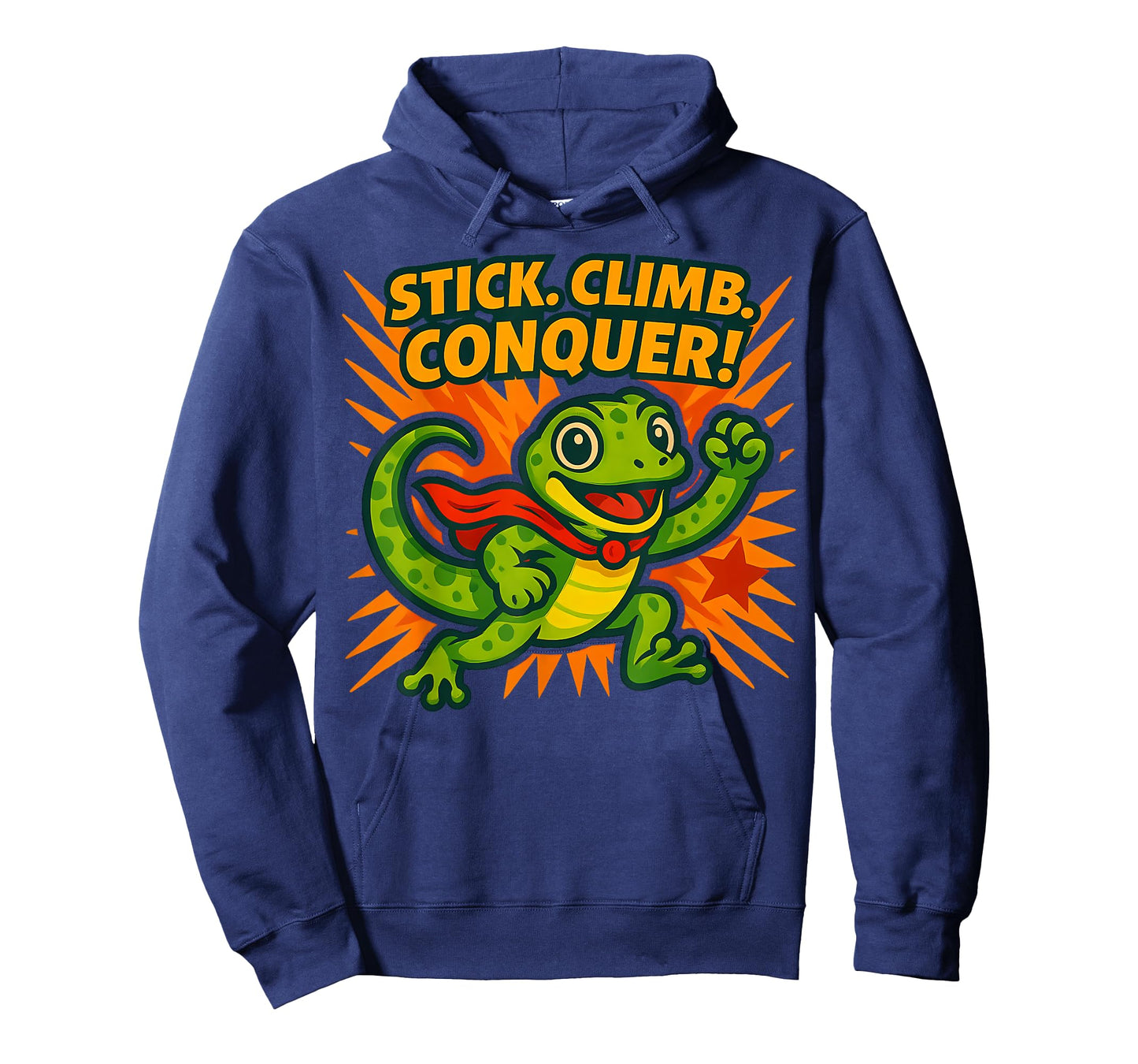 Stick Climb Conquer Gecko Superhero T-Shirt