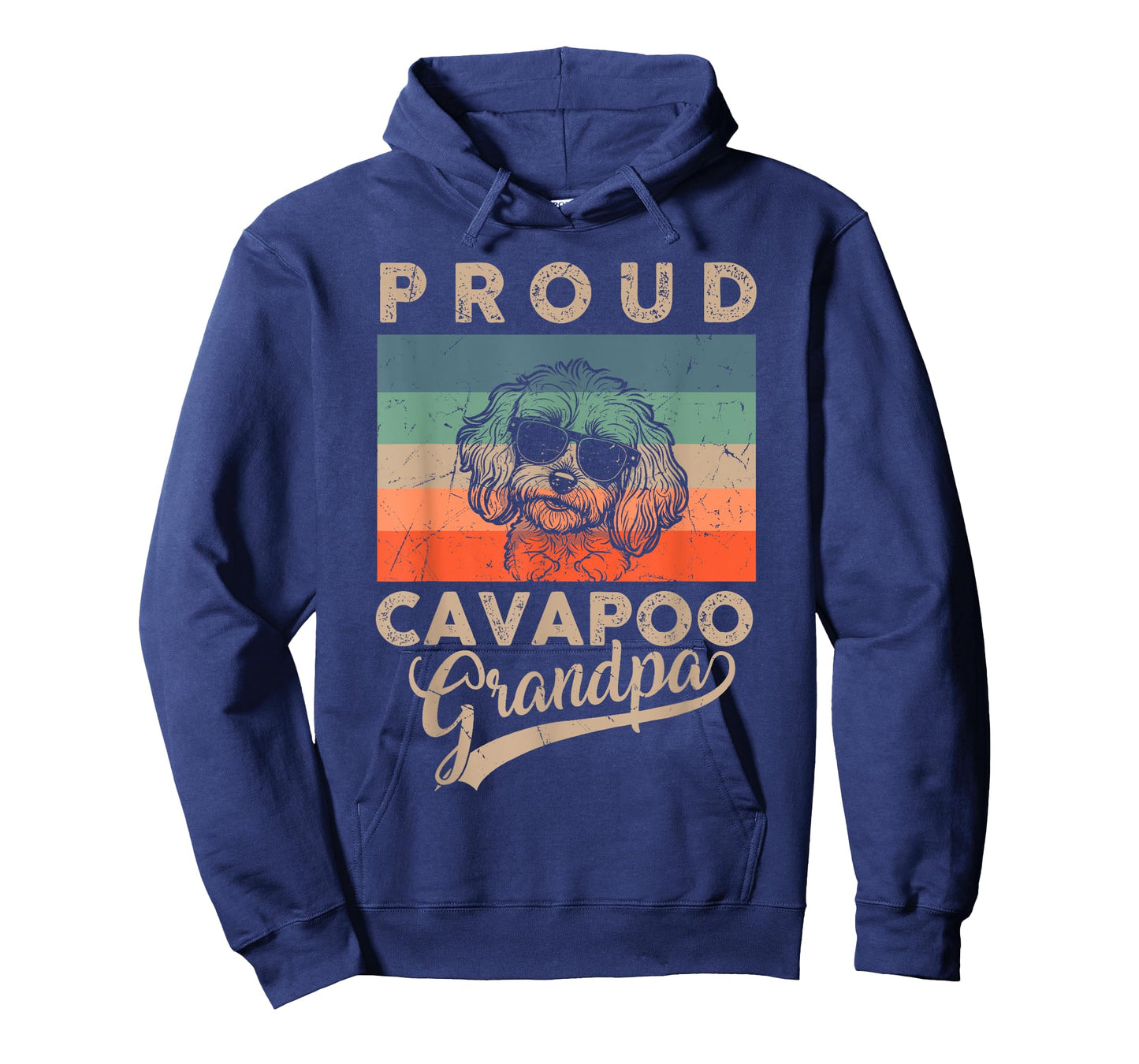 Vintage Proud Cavapoo Dog Grandpa Dog Owner Father's Day T-Shirt for Men Women Kids