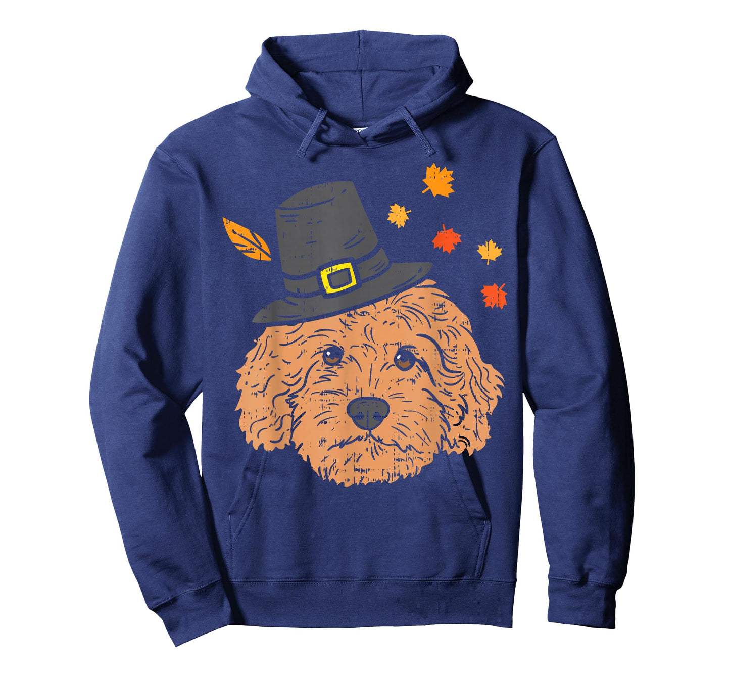 Pilgrim Goldendoodle Dog Thanksgiving Fall Autumn Leaf Gift T-Shirt