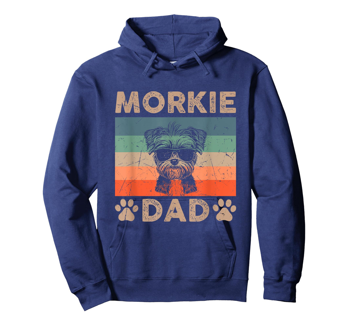 Vintage Morkie Dad Gifts Funny Dog Dad Lover Father's Day T-Shirt for Men Women Kids