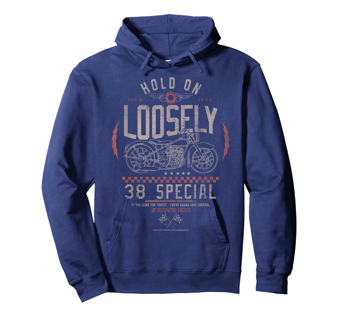 38 Special Hold On Loosely Est. 1974 Vintage Motorcycle Logo T-Shirt