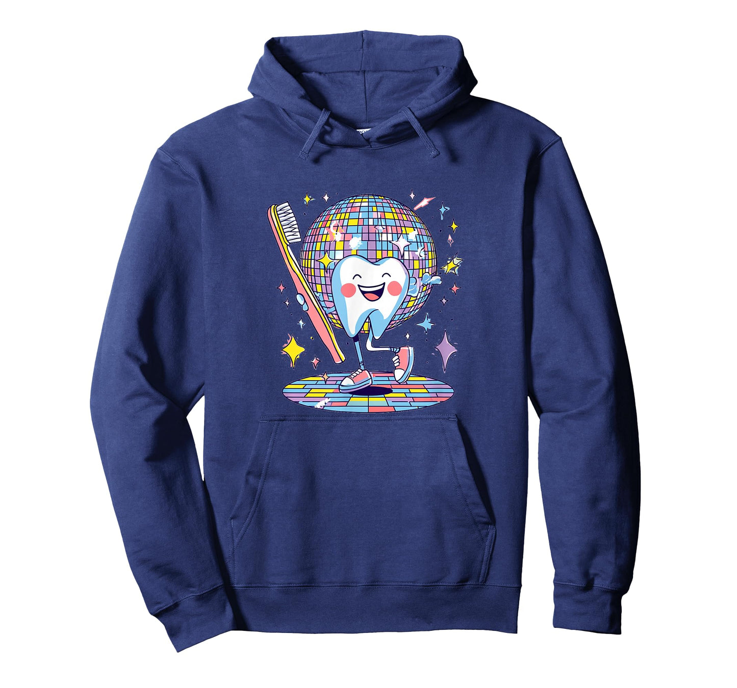 Cool Tooth Fairy Costume with Toothbrush in Retro Disco T-Shirt