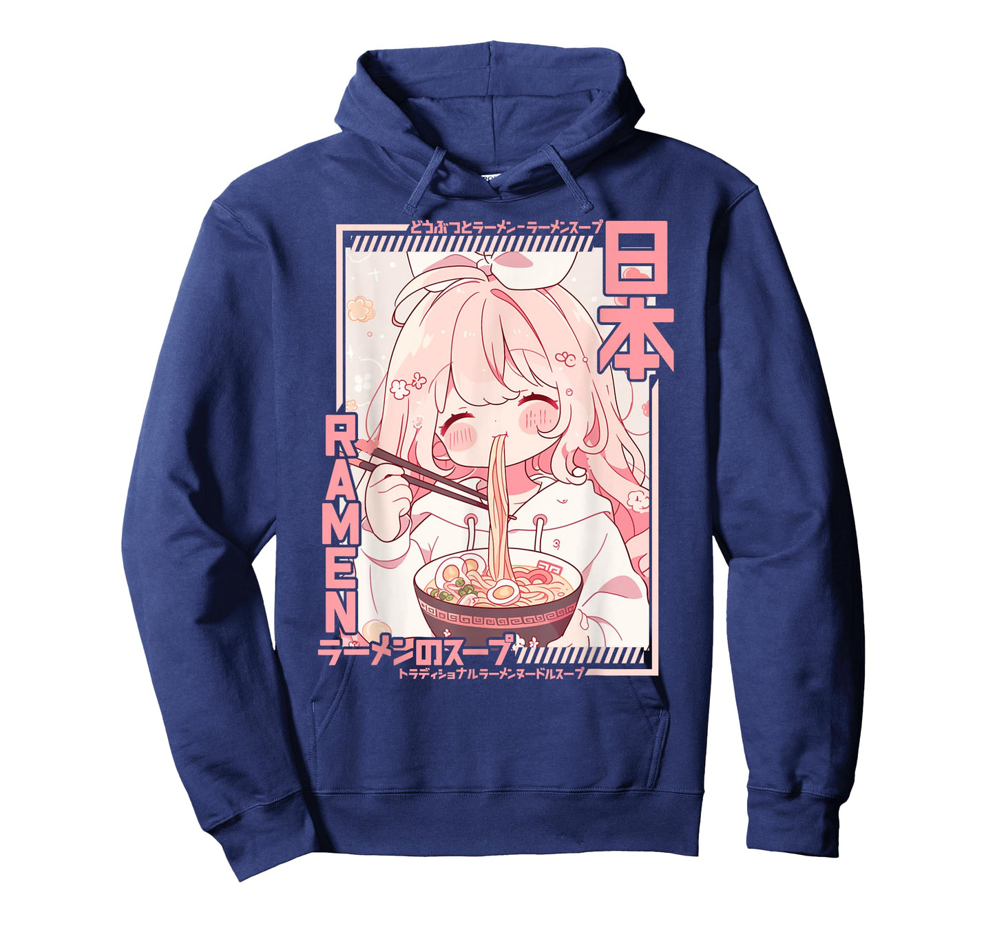 Anime Girl Loving Ramen Kawaii Neko Manga Girl Ramen T-Shirt
