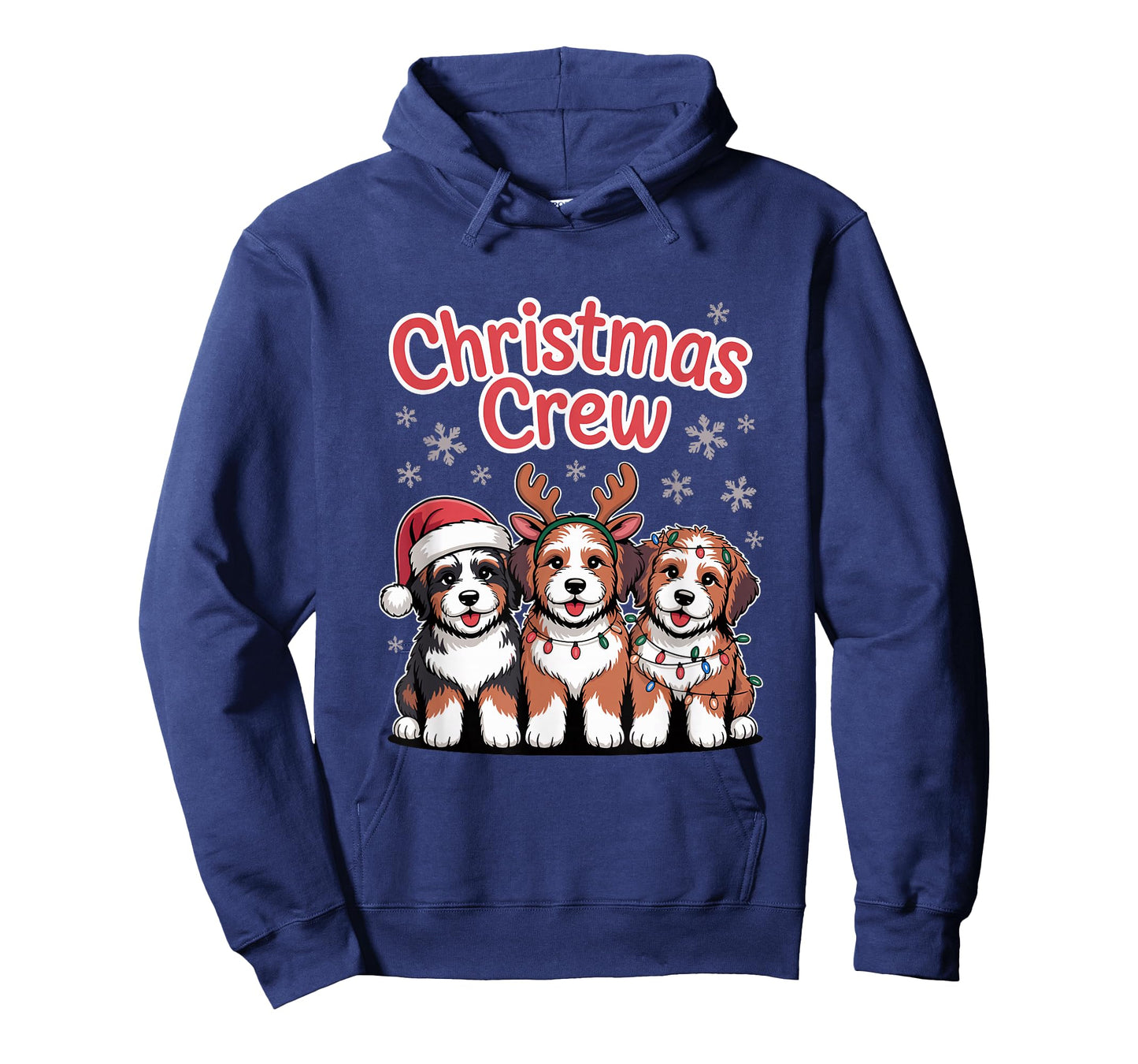 Christmas Crew Xmas Puppy Dog Funny Christmas Bernedoodle T-Shirt
