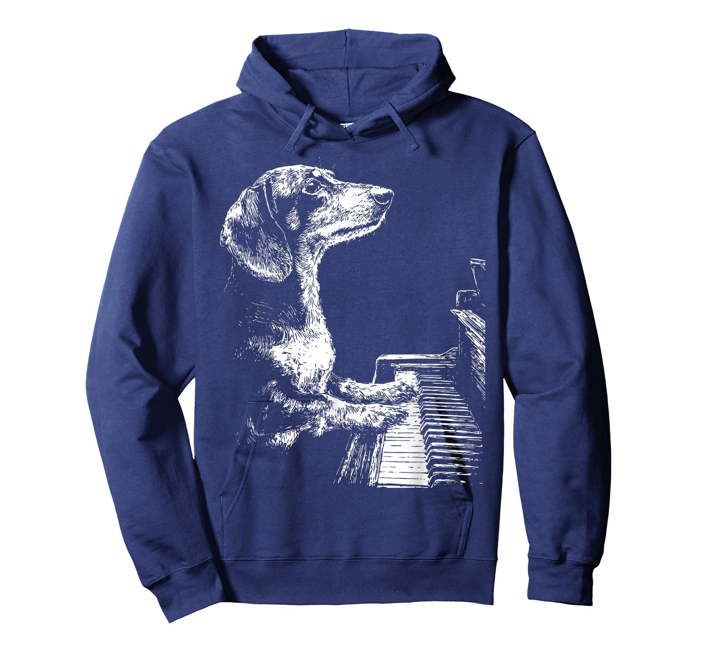 Funny Dachshund Dog Playing Piano Player Pianist Graphic T-Shirt