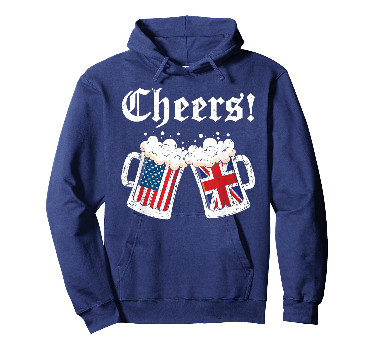 Cheers Shirt Women Men British American Flag Beer Mug Cheers T-Shirt