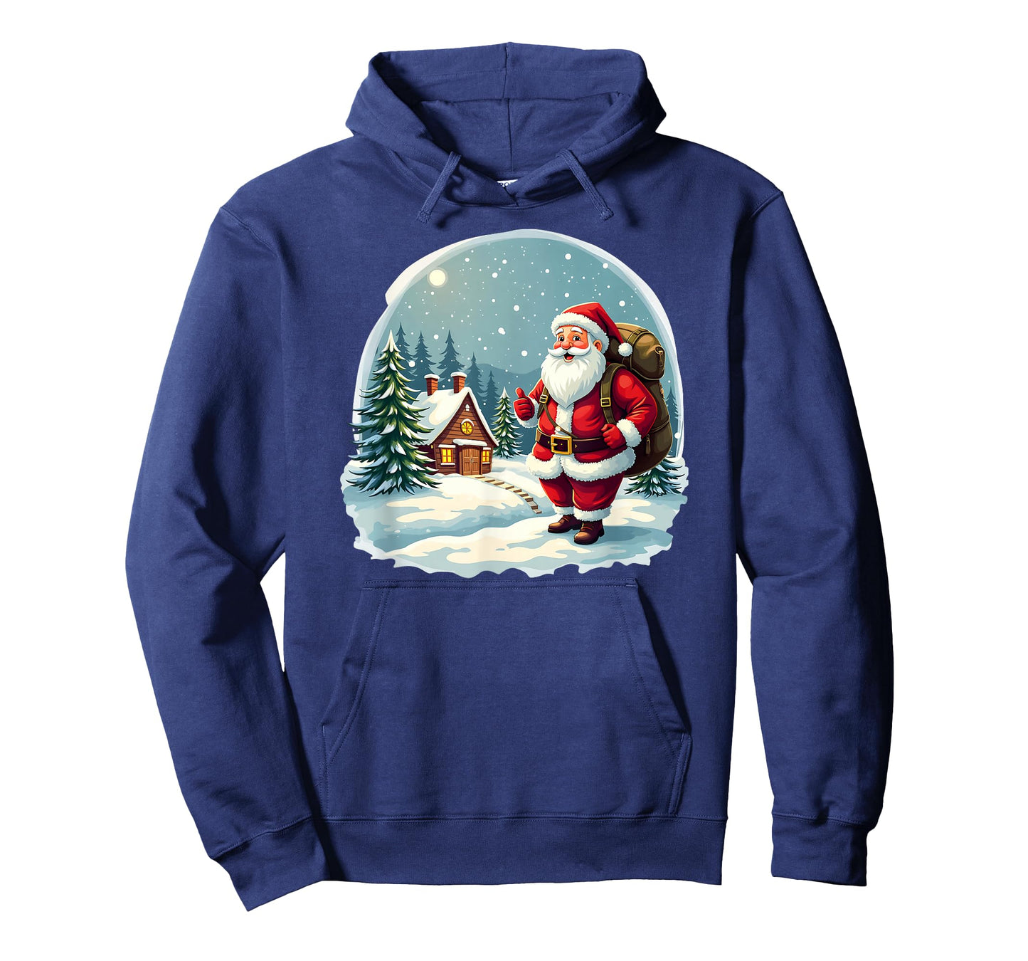 Santa Cabin in Snowy Christmas Night T-Shirt