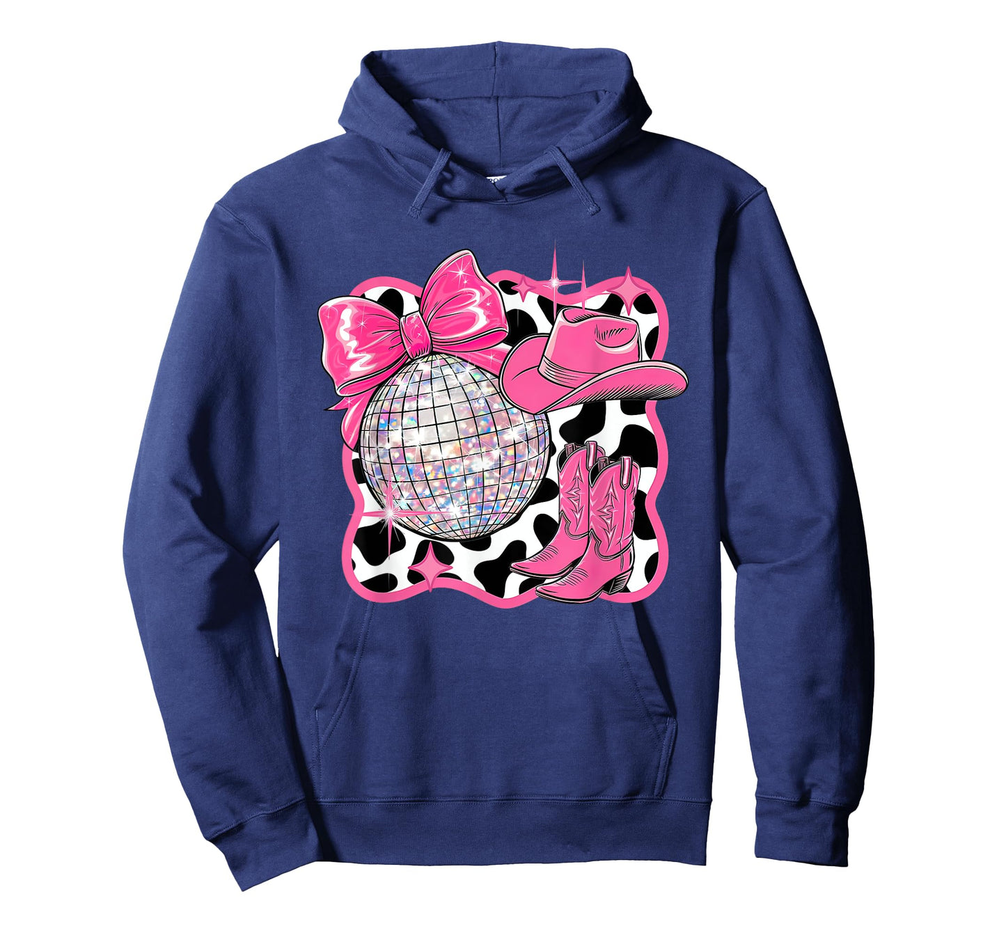 Aesthetic Coquette Western Cowgirl Cowboy Boot Hat Disco Bow T-Shirt