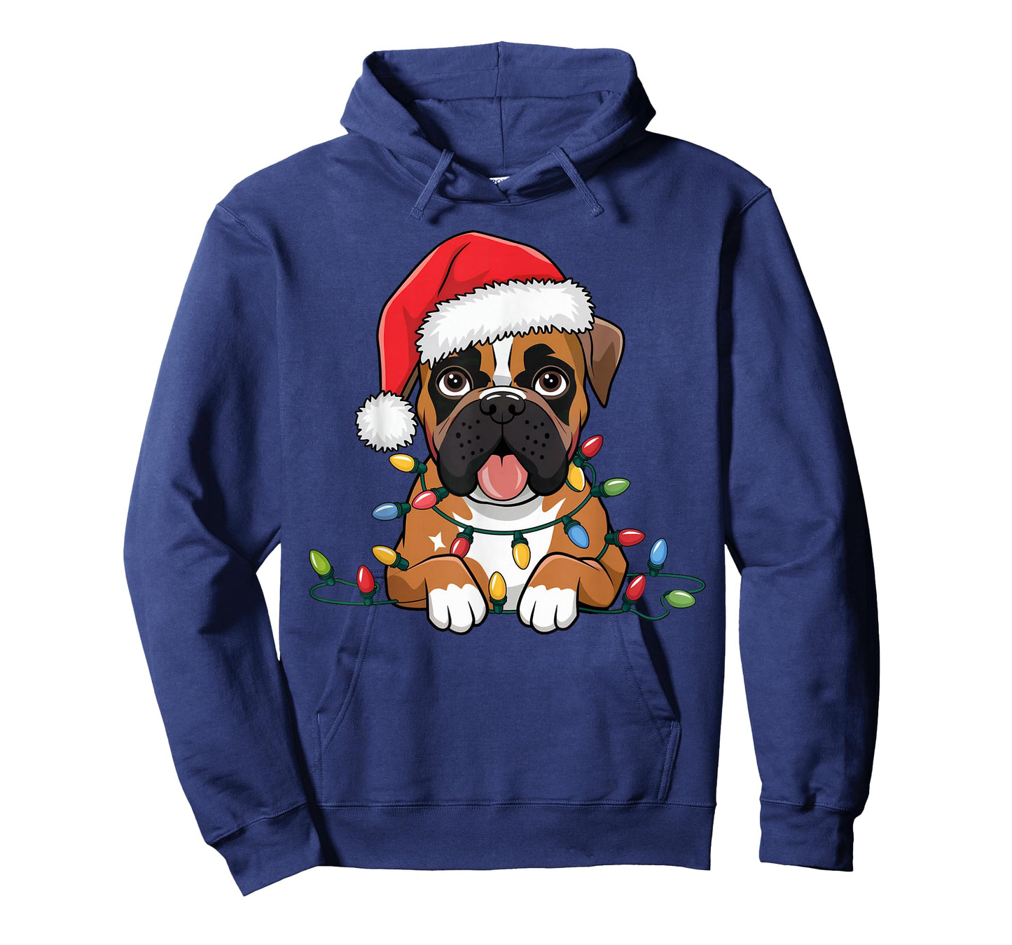Boxer Christmas Lights Xmas Dogs Gifts for Men Women Kids T-Shirt