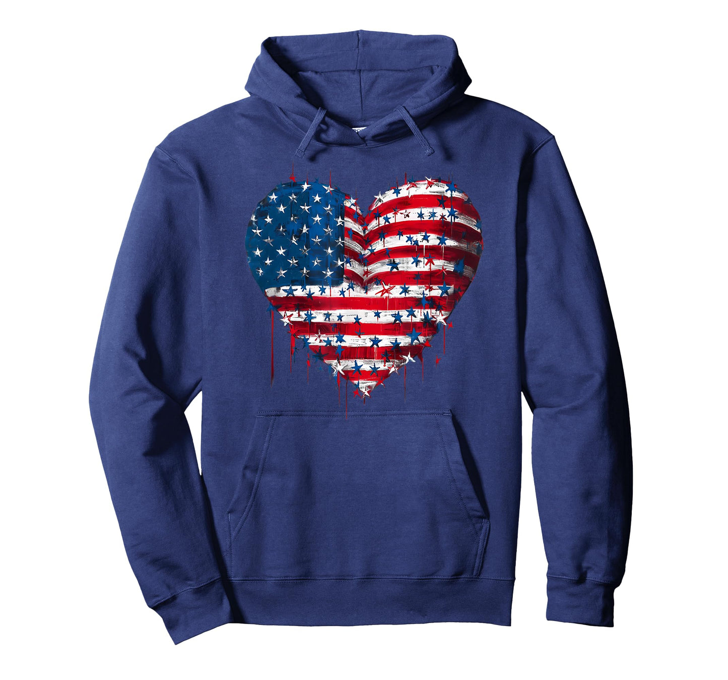 USA Flag Patriotic American Heart Armed Forces 4th of July T-Shirt