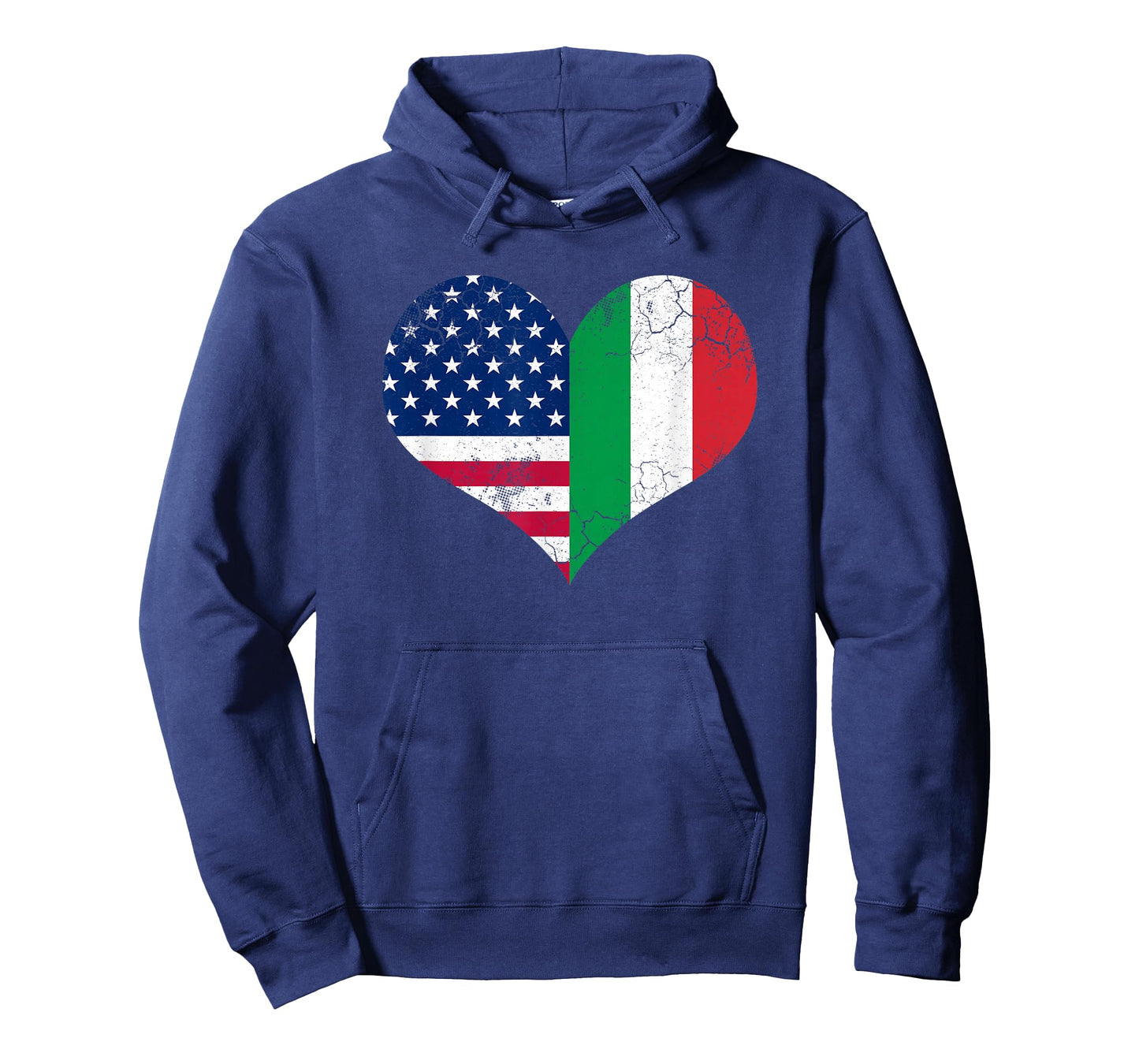 Italian American Flag Heart Love USA Italia Italy T-Shirt
