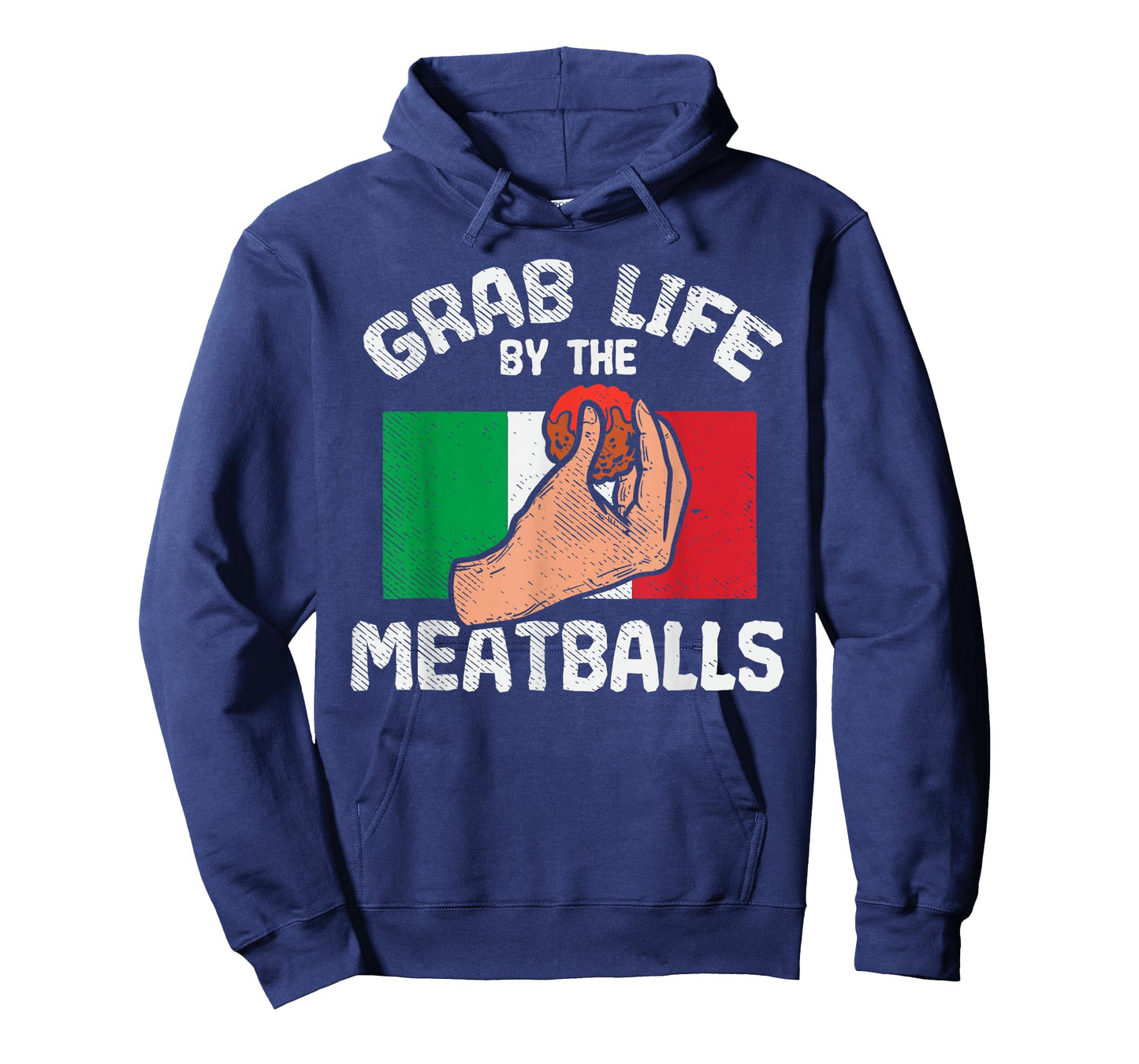 Italian Humor Chef Foodie Funny Grab Life By The Meatballs T-Shirt