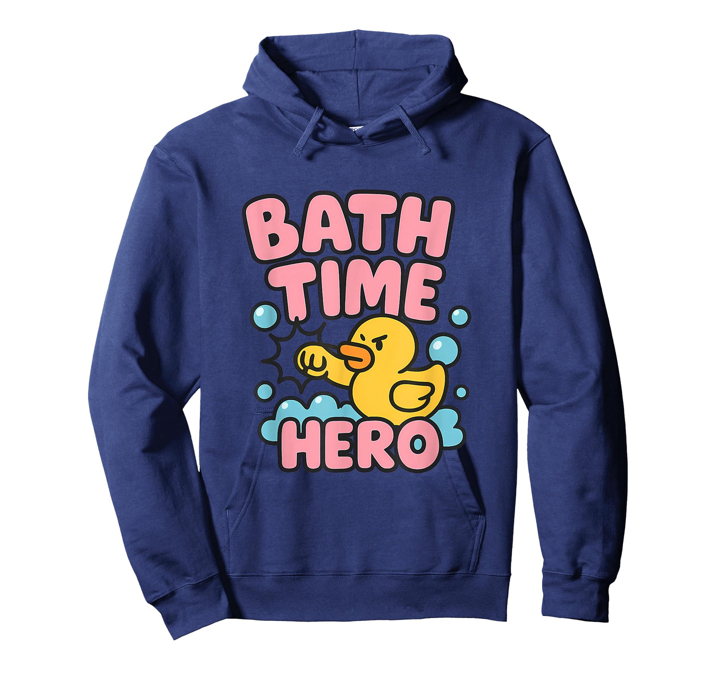 Bath Time Hero Rubber Ducky Bubble Letter Funny Kids Design T-Shirt