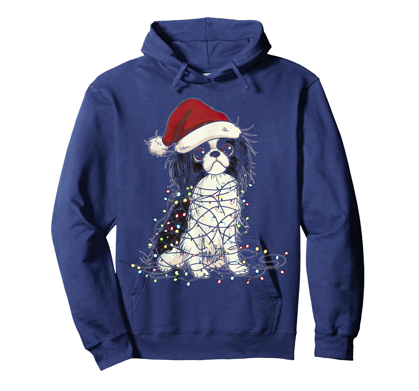 Funny Japanese Chin Christmas Graphics Dog Lights Lover T-Shirt
