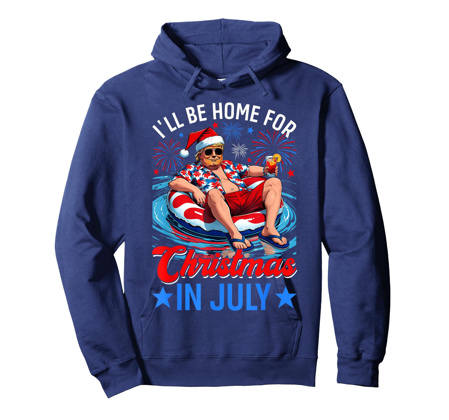 Vintage Funny Trump Shirt I'll Be Home For Christmas In July T-Shirt