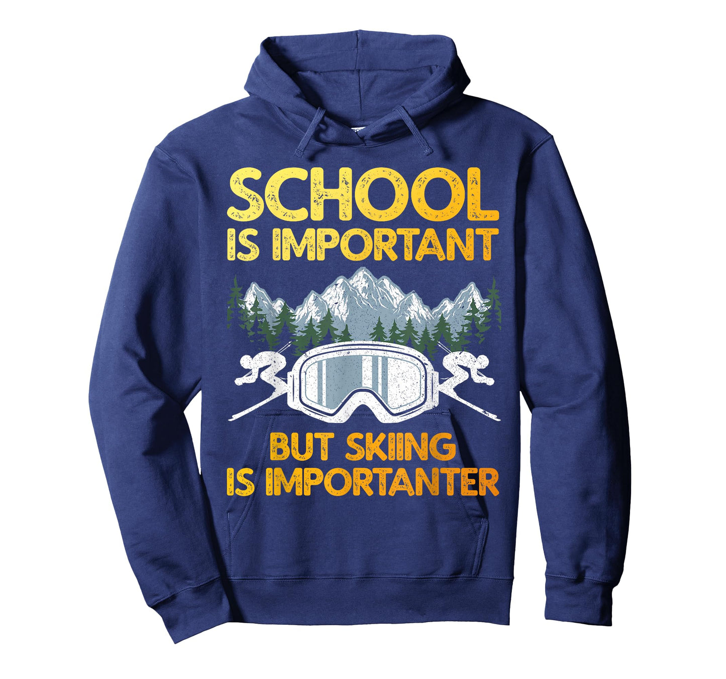 Funny Skiing Art for Boys Girls Kids Skier Ski Skiing Lovers T-Shirt