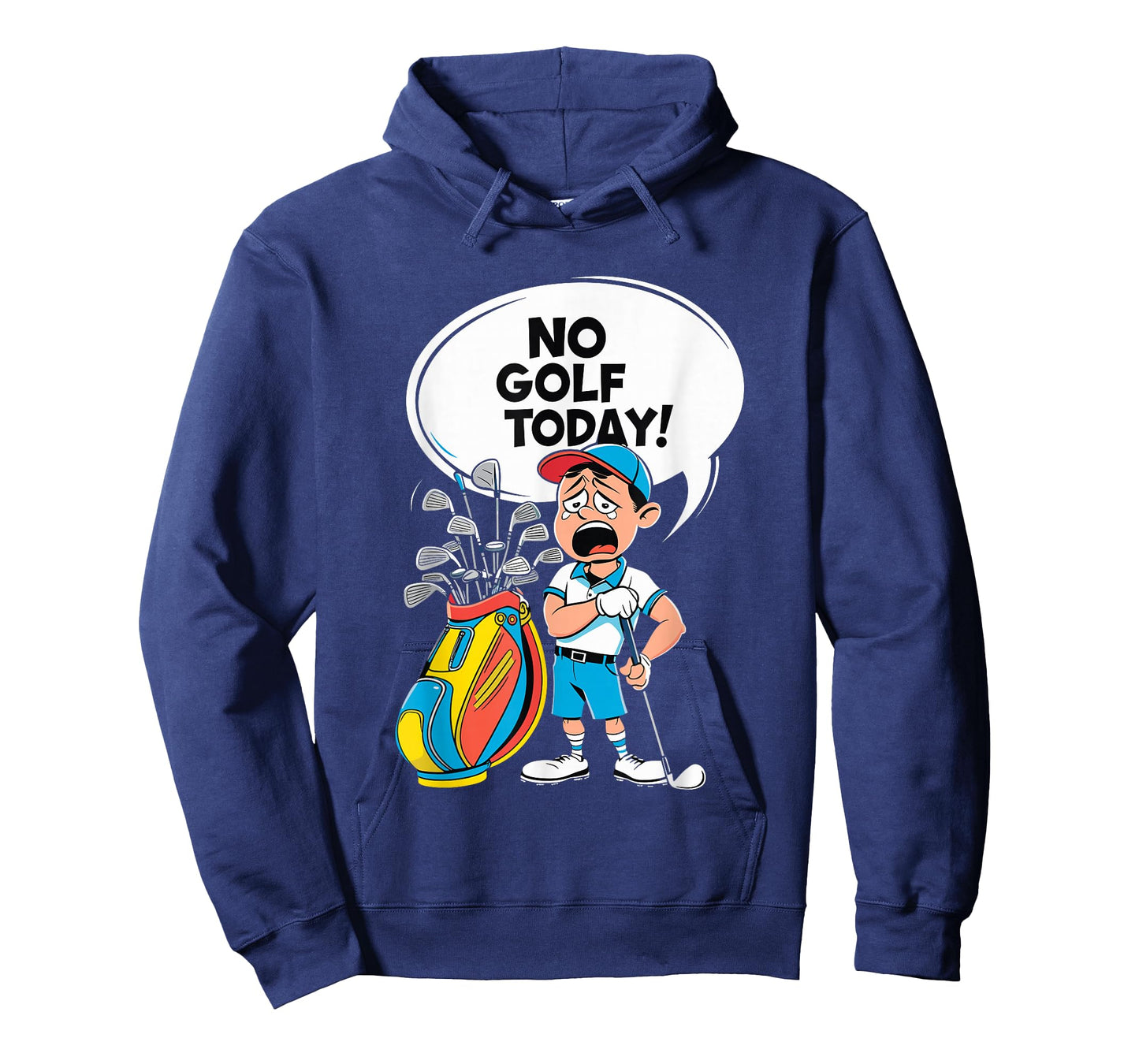 No Golf Today Stickman Design for Golf Lovers and Golfer T-Shirt