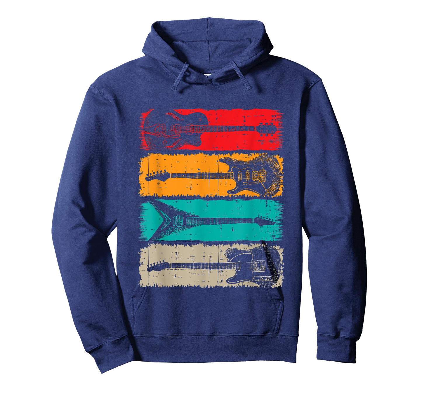 Retro Guitar Men Women Kids Music Band Vintage Guitarist T-Shirt