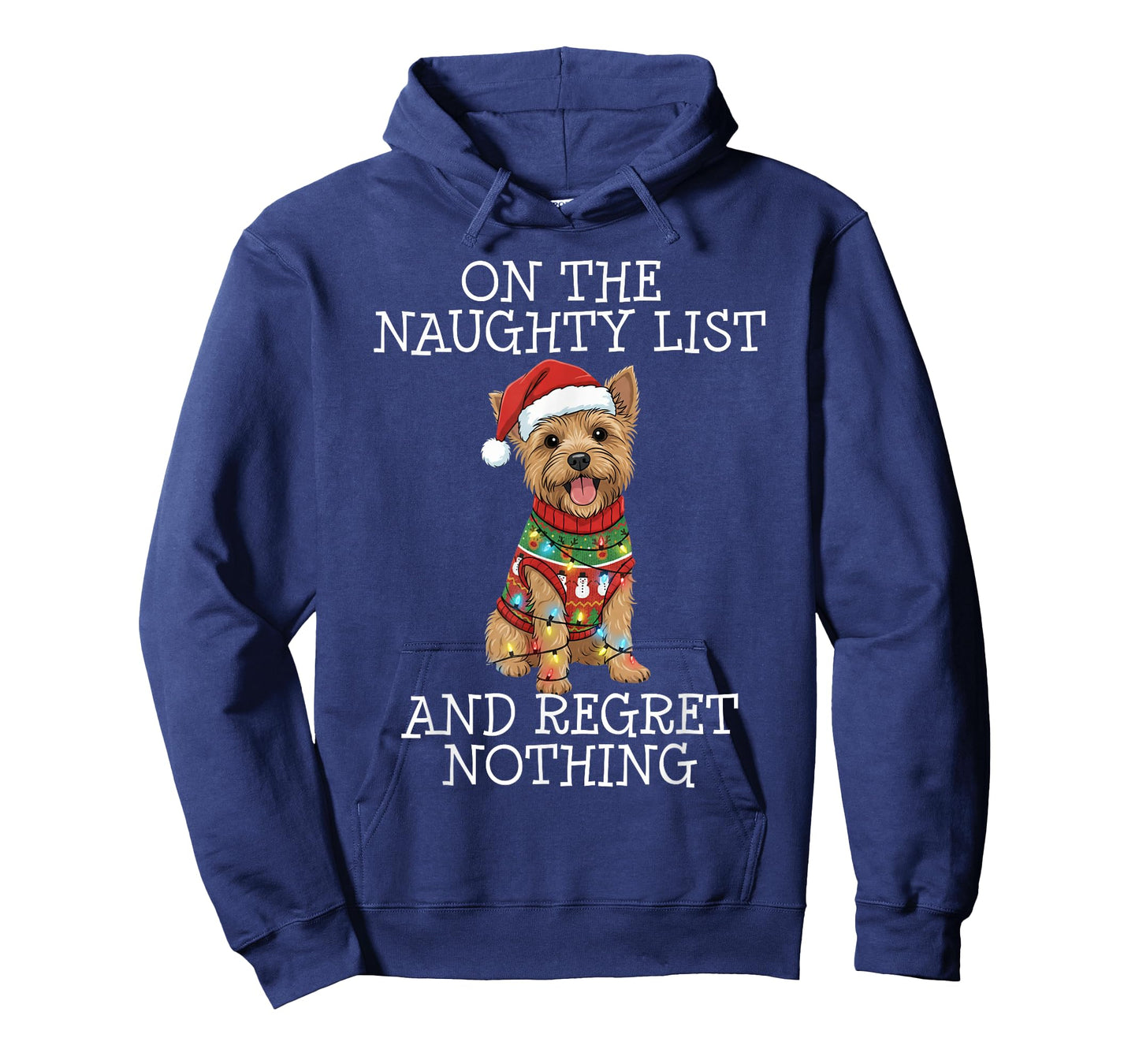 Funny Christmas Cairn Terrier Naughty List T-Shirt