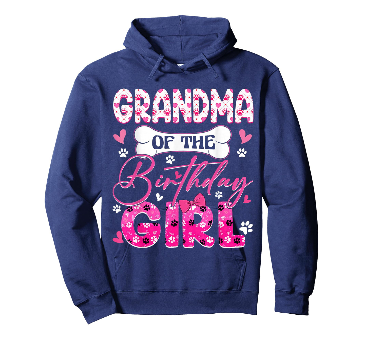 Grandma Of The Birthday Girl Dogs Paw Theme Family Party T-Shirt