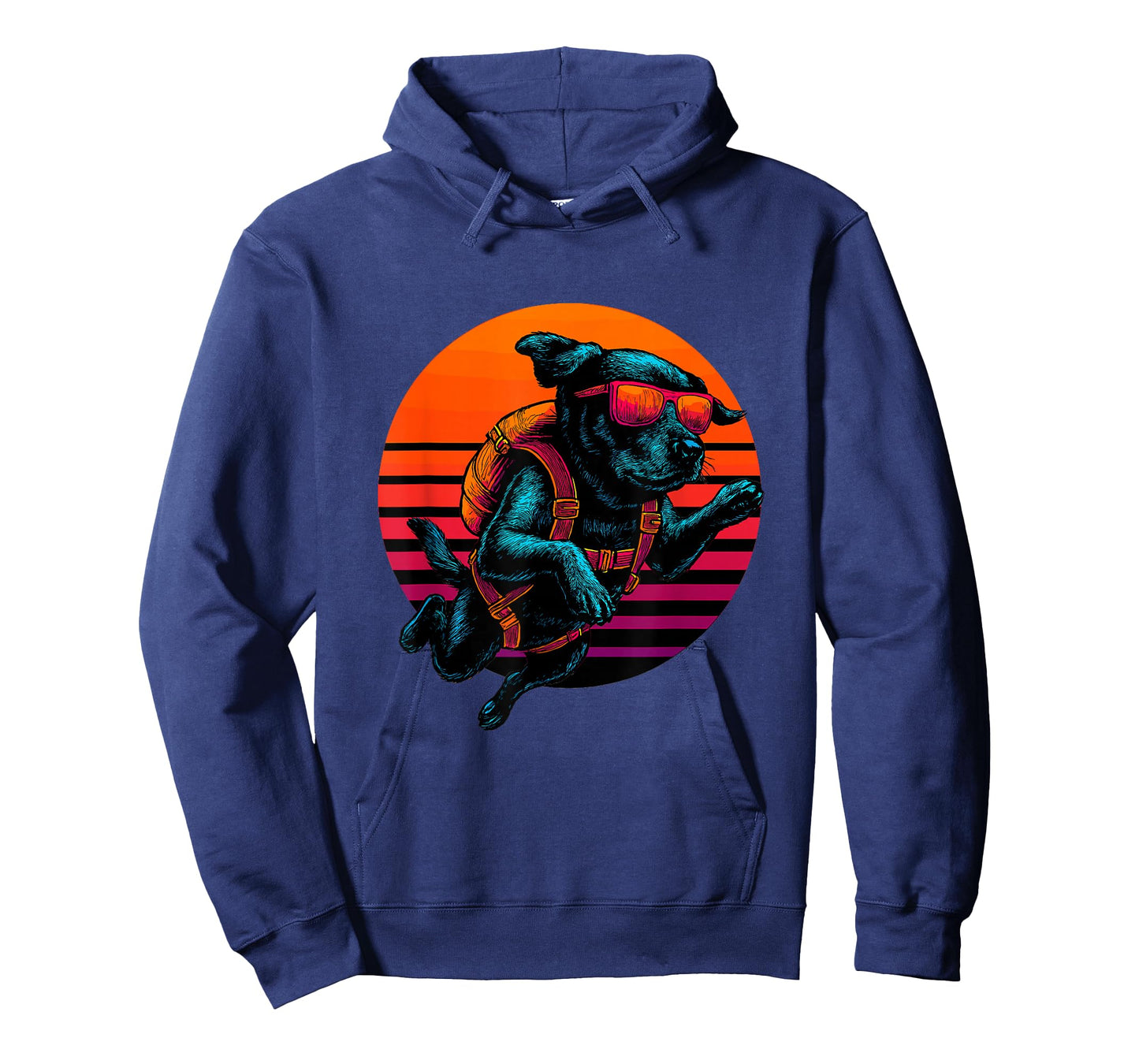 Retro Dog Skydiving Skydiver T-Shirt