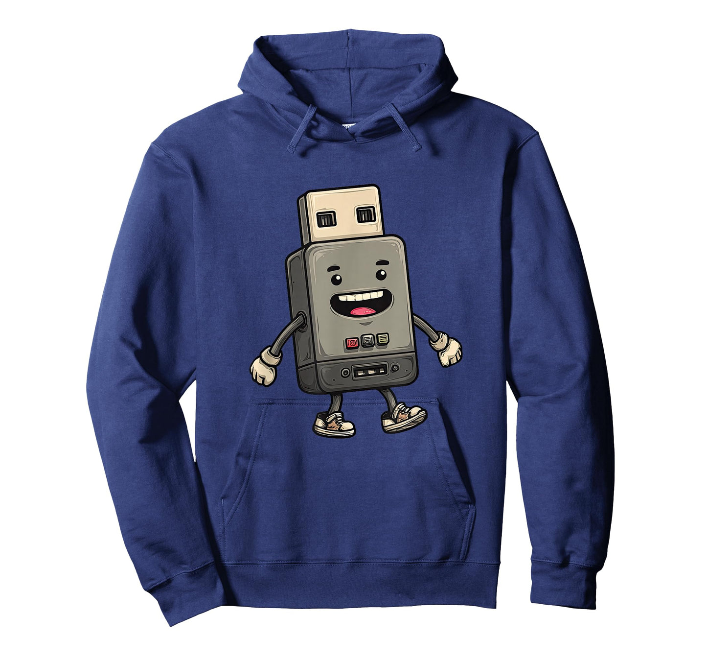 Funny USB Face with Shoes for Tech Lovers T-Shirt
