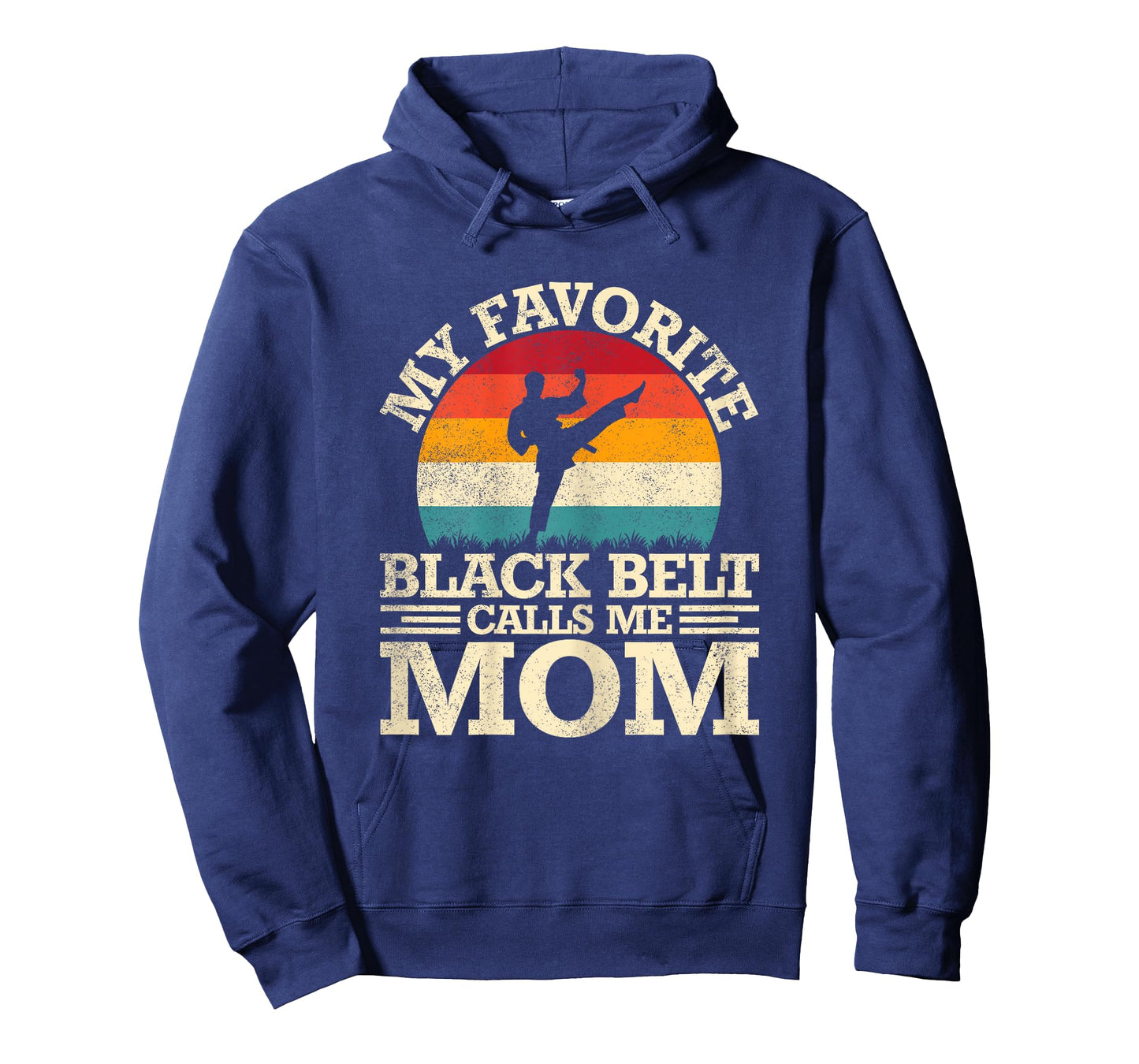 My Favorite Black Belt Calls Me Mom Retro Mother’s Day Mom T-Shirt