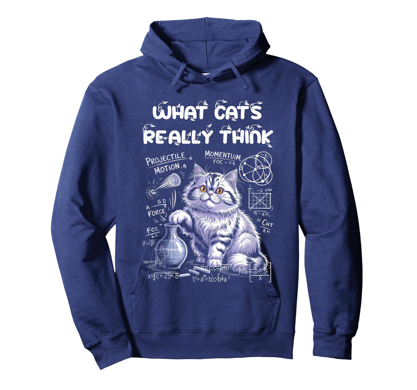 Funny Cat Physics Science Curiosity What Cats Really Think T-Shirt