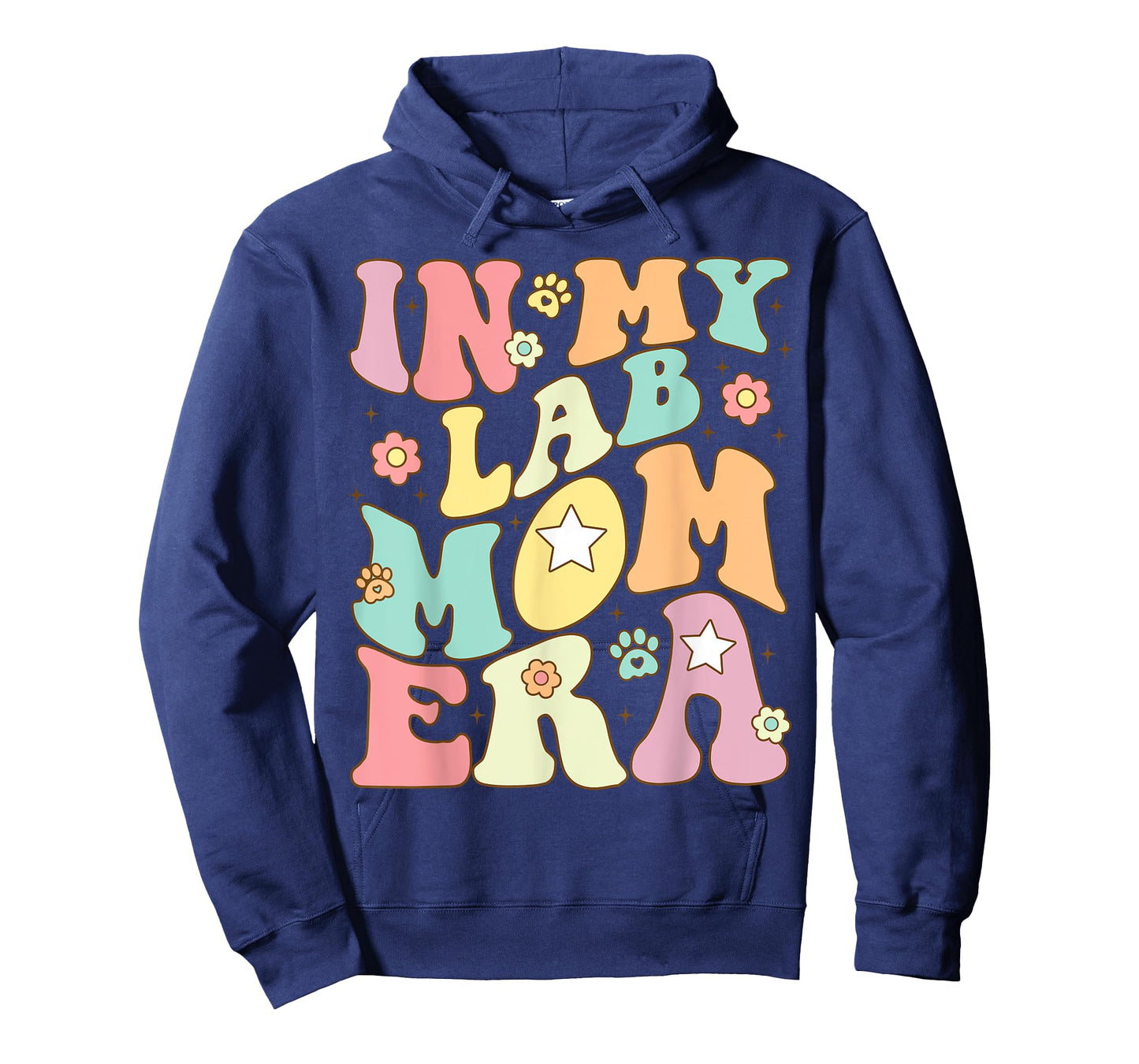 In My Lab Mom Era Puppy Dog Mama Groovy Retro Girls Women T-Shirt