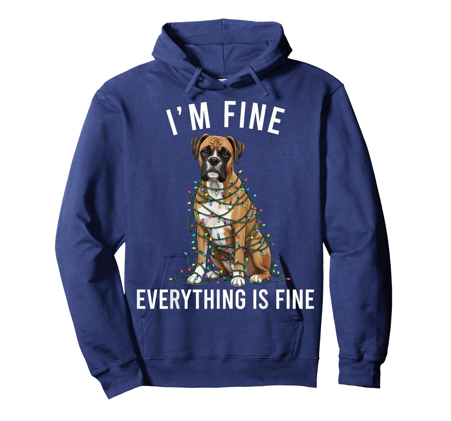 Boxer Dog Christmas I'm Fine Everything is Fine T-Shirt
