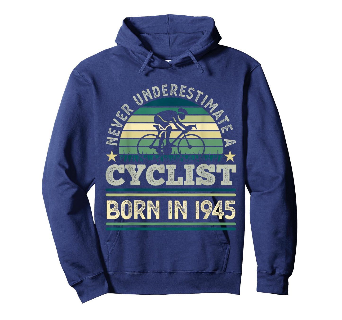 Cyclist born in 1945 80th Birthday Cycling Bicycle T-Shirt