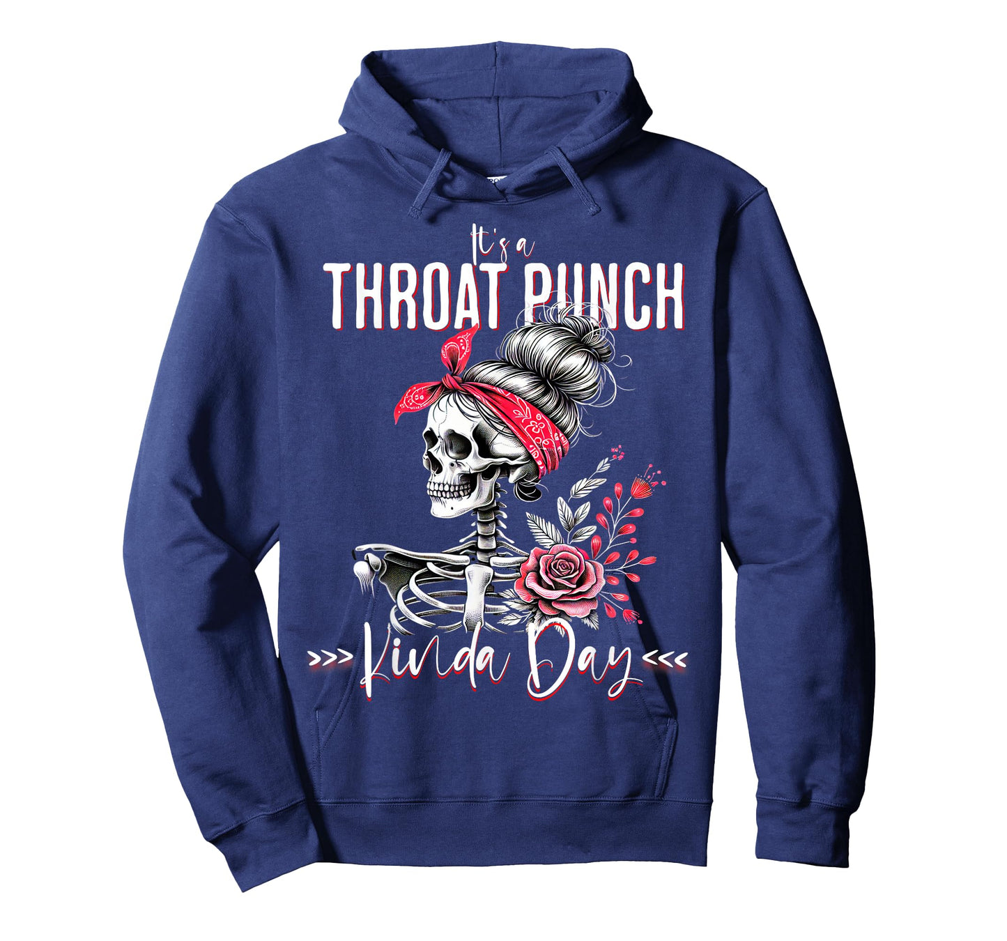 It's A Throat Punch Kind Of Day Skeleton Floral Women's T-Shirt