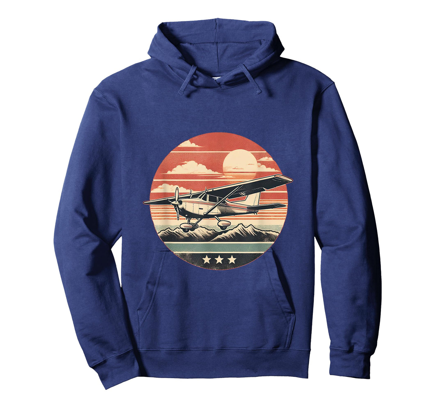C-172 Skyhawk Vintage C172 Airplane Retro Sunset Pilot T-Shirt
