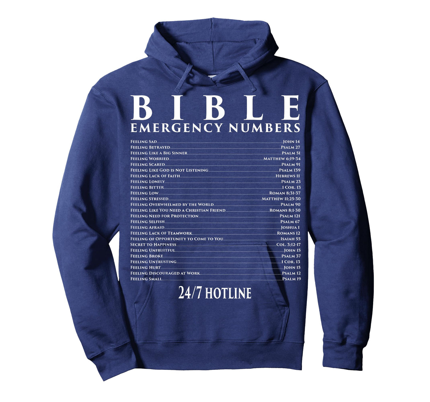 Bible Emergency Hotline Numbers - Cool Christian T-Shirt